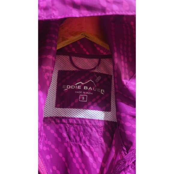 Eddie Bauer Women Lightweight Windbreaker Jacket Purple with Hoodie Size SMALL - Picture 6 of 10